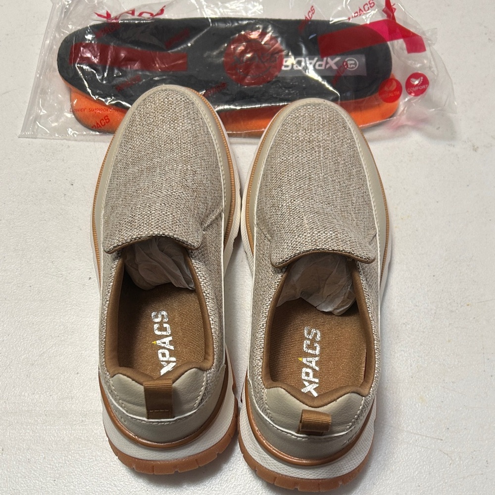 Xpacs Men's Arch Support Walking Shoes Orthopedic Fashion Sneakers Sz 8.5